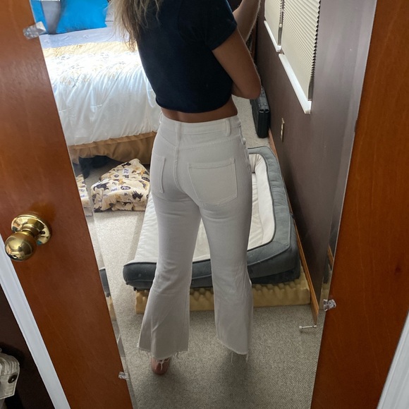 princess polly high waisted white flare jeans - Picture 8 of 8